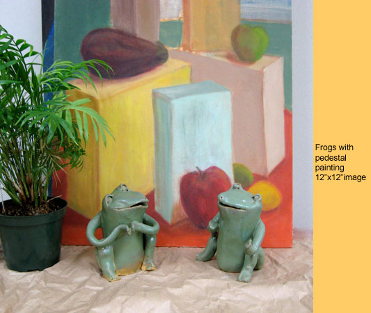 frogs plus cube painting